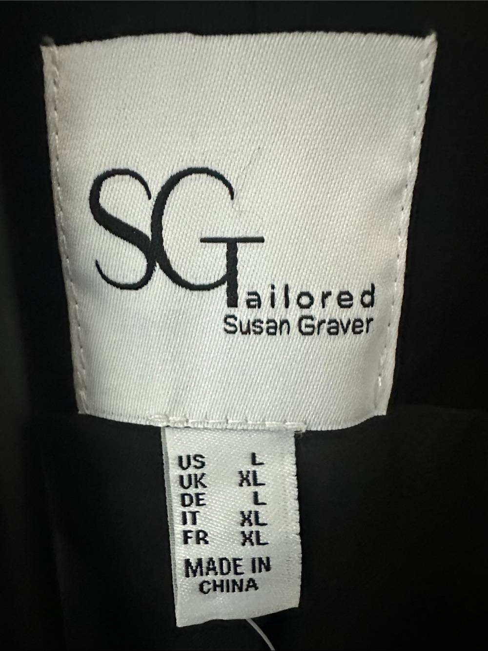 Susan Graver Black Tailored Blazer